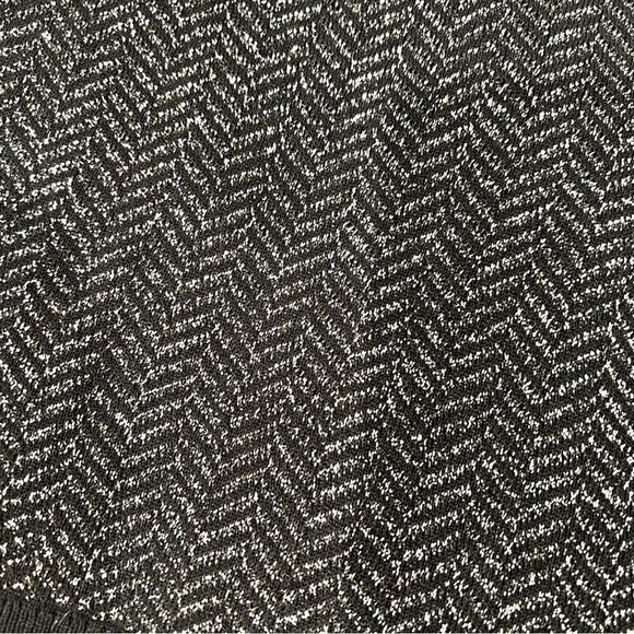Ann Taylor Pullover Sweater Metallic Shimmer Crewneck Black Long Sleeve L - Picture 8 of 8